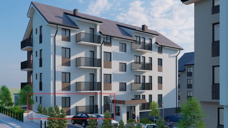 Spoljni render zgrade sa označenim Stanom 1