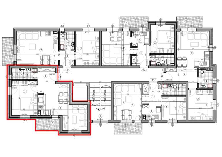 Spratni plan sa označenim stanom 10