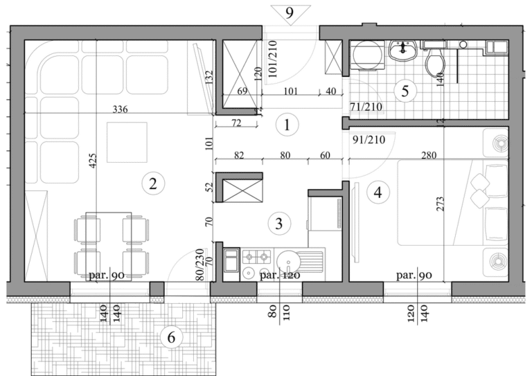 Stan 9 – Detaljan arhitektonski plan